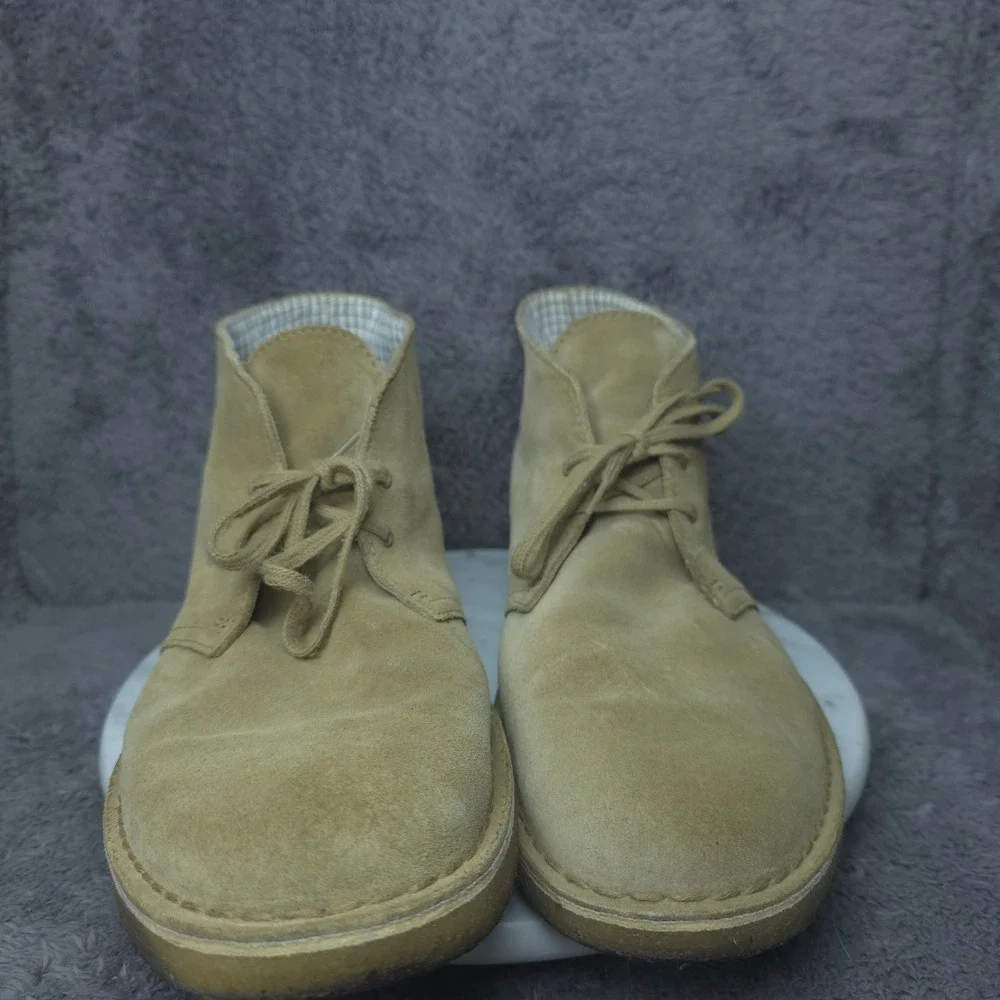 Clarks Desert Boots Mens 11.5 Tan Suede Crepe Sole Chukka 261100587105